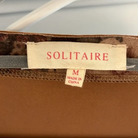 Solitaire x Anthro Longline Faux Suede Kimono Duster Jacket Floral Taupe Sz Med - Picture 10 of 13